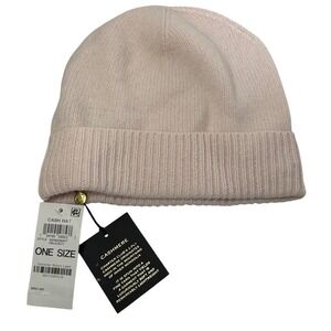 NWT 100% Cashmere Women's Beanie Hat Powder Pink